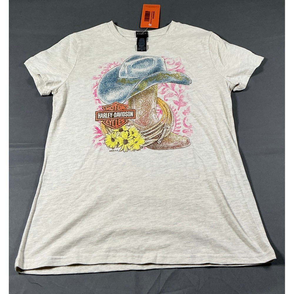 Harley-Davidson Womens Silver Spurs Graphic T-Shirt CinCity Cincinnati Small NWT